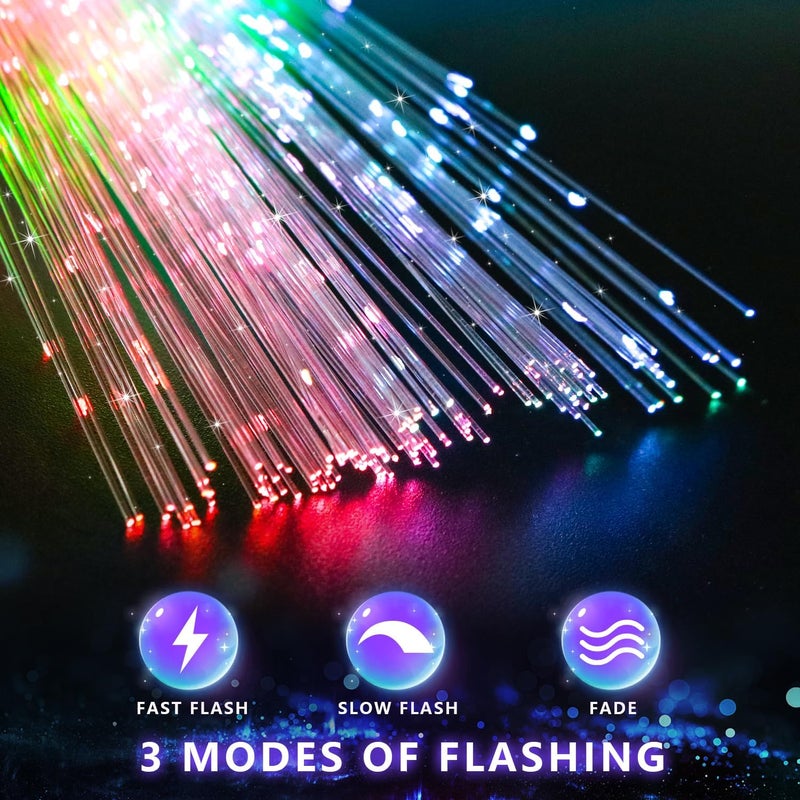 Meeby 36PCS Fiber Optic Wands Glow Wand LED Light Up Wand Bulk with 3 Models Colorful Flashing Glow in The Dark Party Supplies Fiber Optic Lights Glow Wands Bulk Party Pack for Birthday Party Favor Wedding - Image 2